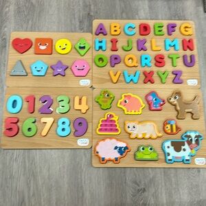 4 sets of toddler puzzles